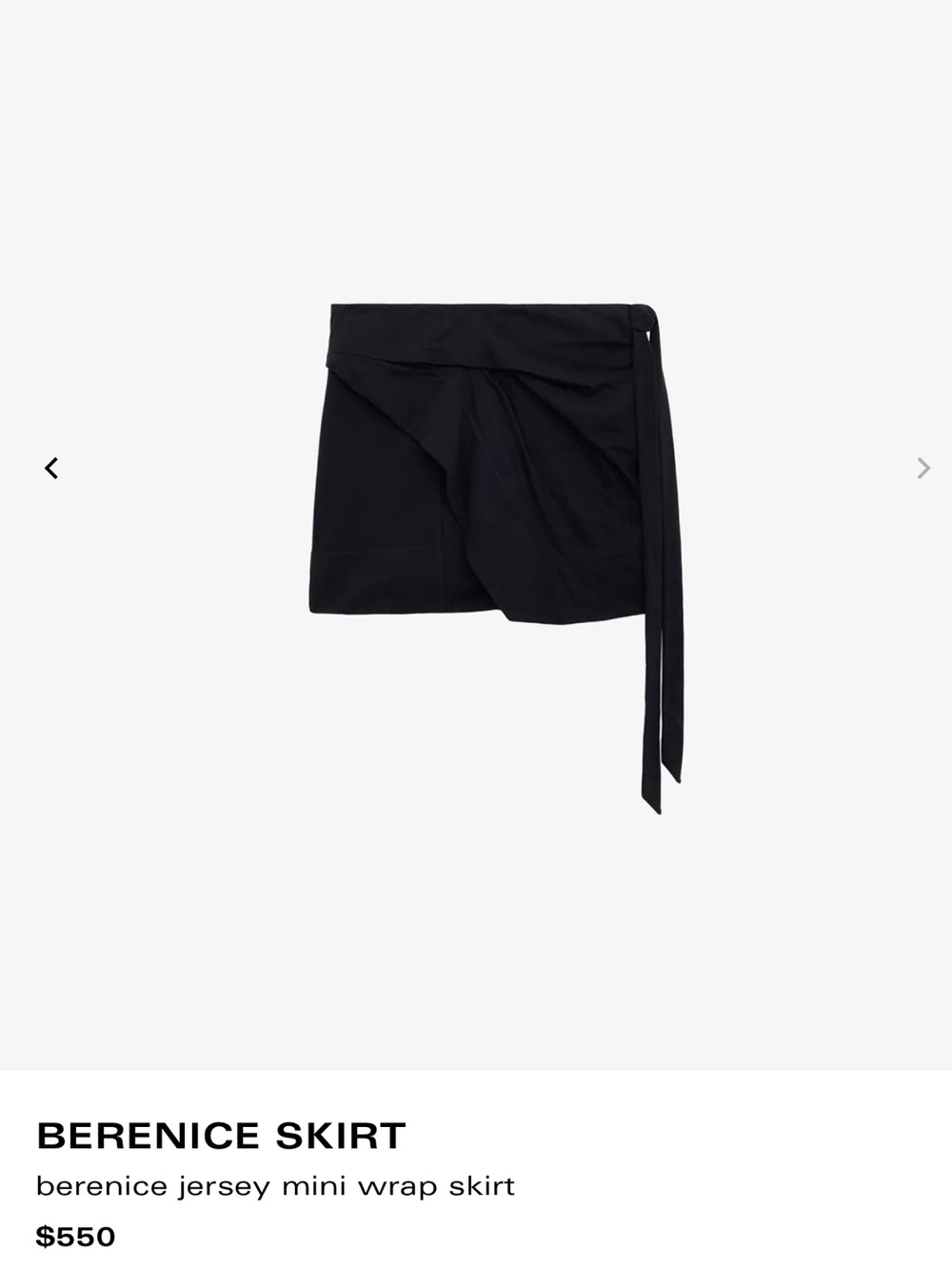 Isabel Marant Black Mini Wrap Skirt